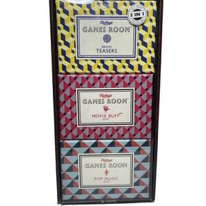 - RIDLEY'S GAMES ROOM 3 IN 1 TRIVIA QUIZ SET MOVIE BUFF BRAIN TEASERS POP NEW